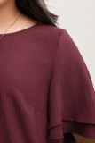 Double Layered Lotus Leaf Short Sleeved Shirt