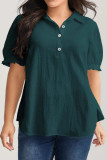 Cotton Ruffle Edge Bubble Short Sleeve Shirt