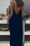 Solid Color Camisole Backless Loose Dress