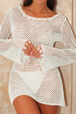 Summer Hollowed Out Beach Knitted Dress