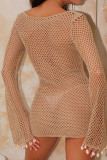 Summer Hollowed Out Beach Knitted Dress