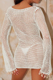 Summer Hollowed Out Beach Knitted Dress