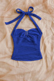 Strap Sleeveless Solid Color Halter Vest