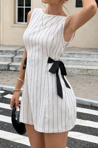 Sleeveless Slim Fit Double-sided Bow Dress