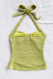 Strap Sleeveless Solid Color Halter Vest