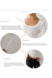 U-neck Long Sleeved Lace Slim Fit T-shirt