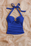 Strap Sleeveless Solid Color Halter Vest