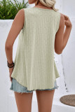  Solid Color Round Neck Loose Sleeveless Vest