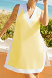 V-neck Sleeveless Vest Shorts Two-piece Set