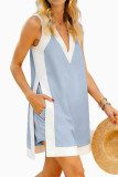 V-neck Sleeveless Vest Shorts Two-piece Set