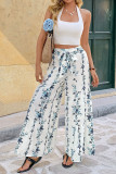 Bohemian Striped Printed Wide Leg Pants
