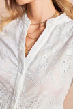 V-neck Hollow Seven Quarter Sleeve Dress