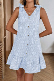 V-neck Bow Shoulder Strap Jacquard Dress