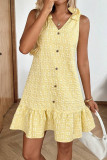 V-neck Bow Shoulder Strap Jacquard Dress