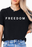 Large Size Letter Printed Short Sleeved T-shirt