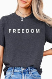 Large Size Letter Printed Short Sleeved T-shirt