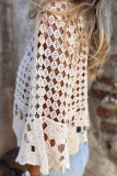 Horn Sleeve Hollow Knitted Cover Shirt