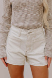 Pocket Elastic Waist Denim Shorts