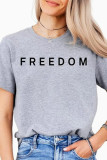 Large Size Letter Printed Short Sleeved T-shirt
