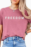 Large Size Letter Printed Short Sleeved T-shirt