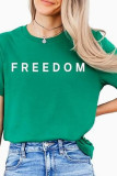 Large Size Letter Printed Short Sleeved T-shirt