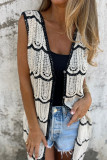 Knitted Sleeveless Cardigan Shawl