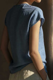 Vintage Lace V-neck Cotton Linen Shirt