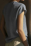 Vintage Lace V-neck Cotton Linen Shirt