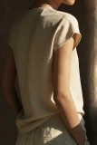 Vintage Lace V-neck Cotton Linen Shirt