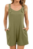 Pocket Sleeveless Shoulder Strap Jumpsuit Shorts