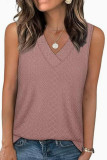 Solid Color V-neck Loose Sleeveless Vest