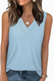 Solid Color V-neck Loose Sleeveless Vest