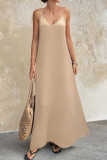 V-neck Backless Sleeveless Camisole Dress