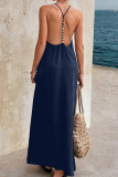 V-neck Backless Sleeveless Camisole Dress