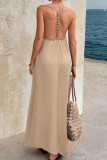 V-neck Backless Sleeveless Camisole Dress