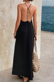 V-neck Backless Sleeveless Camisole Dress