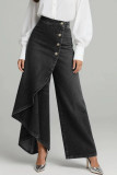 Solid Color High Waisted Wide Leg Pants