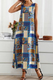 Ethnic Style U-neck Sleeveless Dress