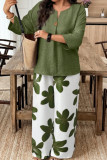 Large Size Loose Fit Shirt and Pants Two-piece Set