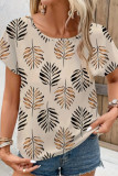 Printed Short Sleeved Round Neck Shirt