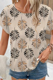 Printed Short Sleeved Round Neck Shirt