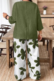 Large Size Loose Fit Shirt and Pants Two-piece Set