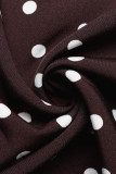 Retro V-neck Polka Dot Sleeveless Dress