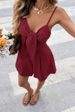 Solid Color Waist Cinching Camisole Jumpsuit