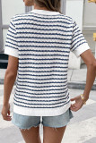 Loose Button Short Sleeved Knitted Sweater