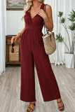 Cross Backless Sleeveless Wide Leg Jumpsuit