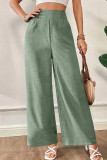 Solid Color High Waist Wide Leg Pants