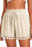 Lace Beach Loose Elastic Waist Shorts
