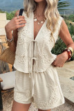 Solid Color Sleeveless Vest Shorts Two-piece Set