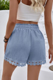  Lace Beach Loose Elastic Waist Shorts
